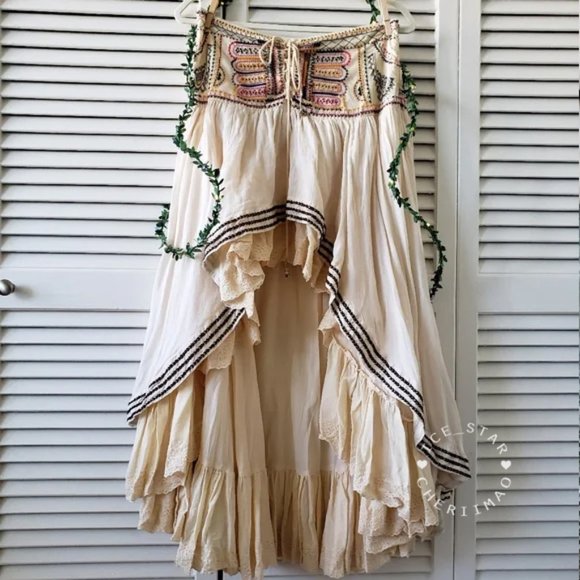 Free People !!RARE!! Rises In the East High Low Maxi Skirt - Picture 6 of 14